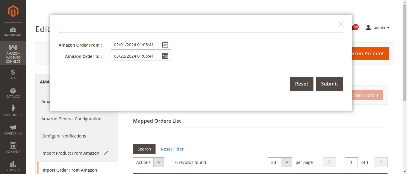 Import Order Range
