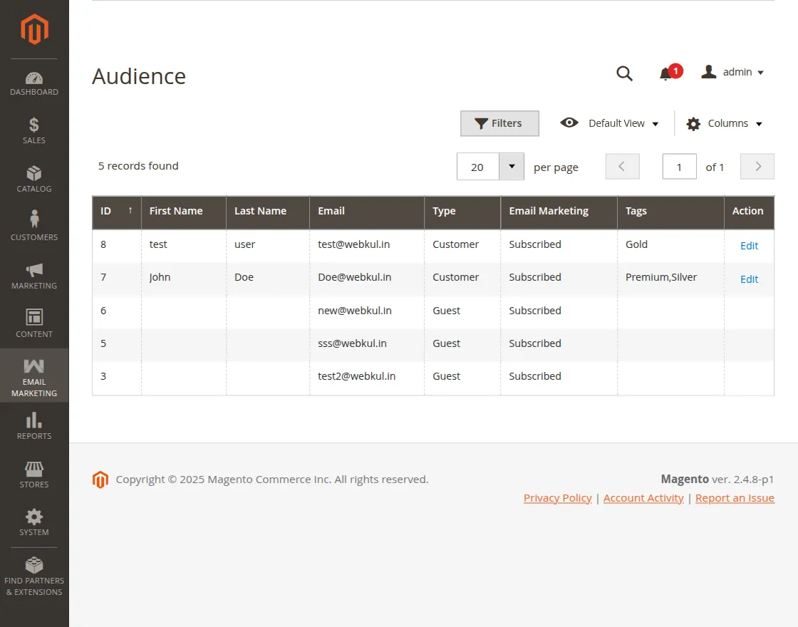 Audience List