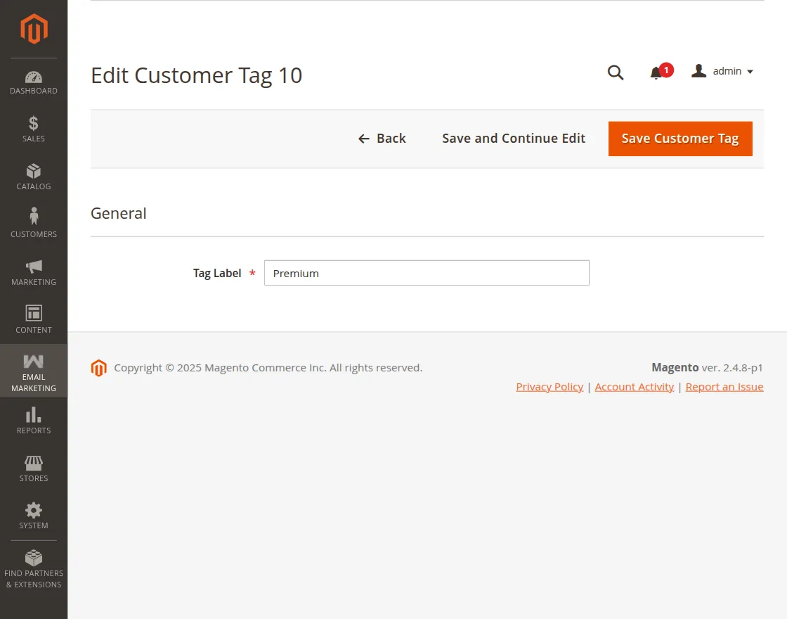 Add New Tag