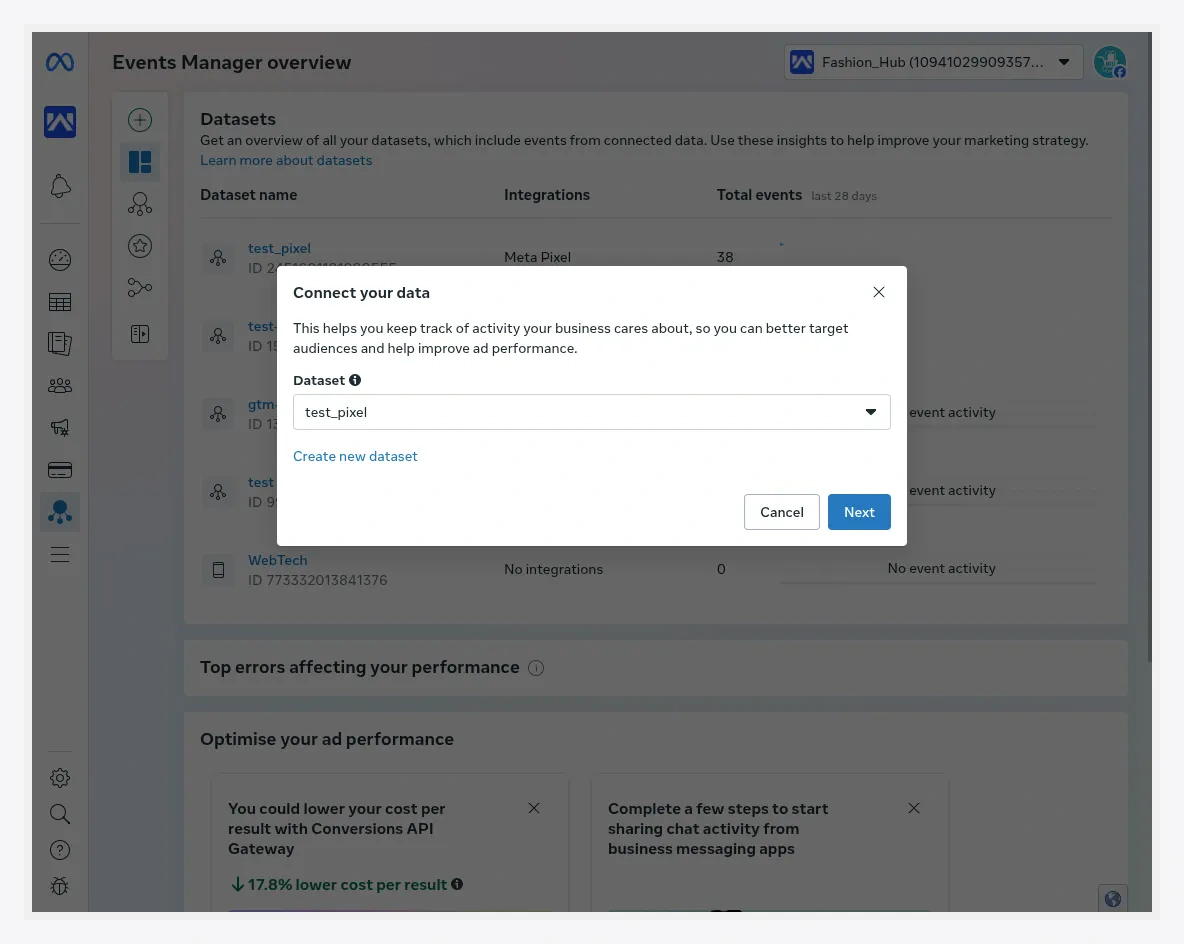 Create a new dataset