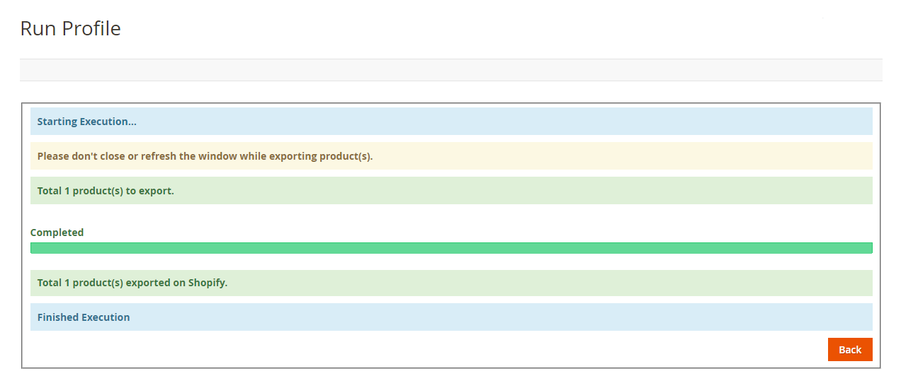 Export Products Profiler