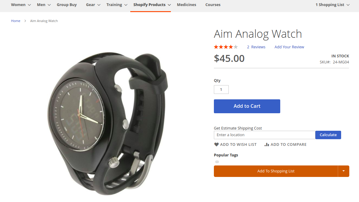 Shopify Exported Products