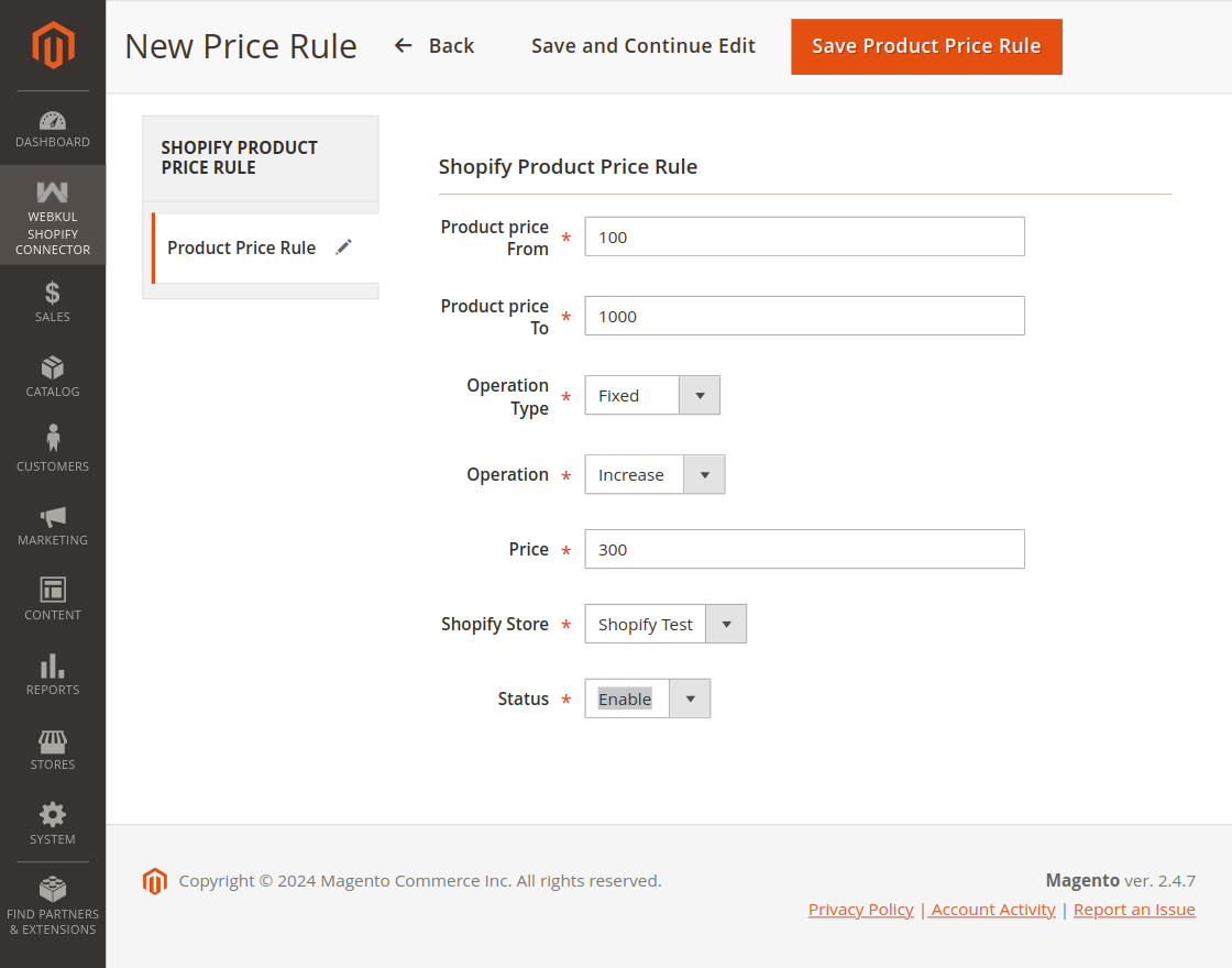 Add Price Rule