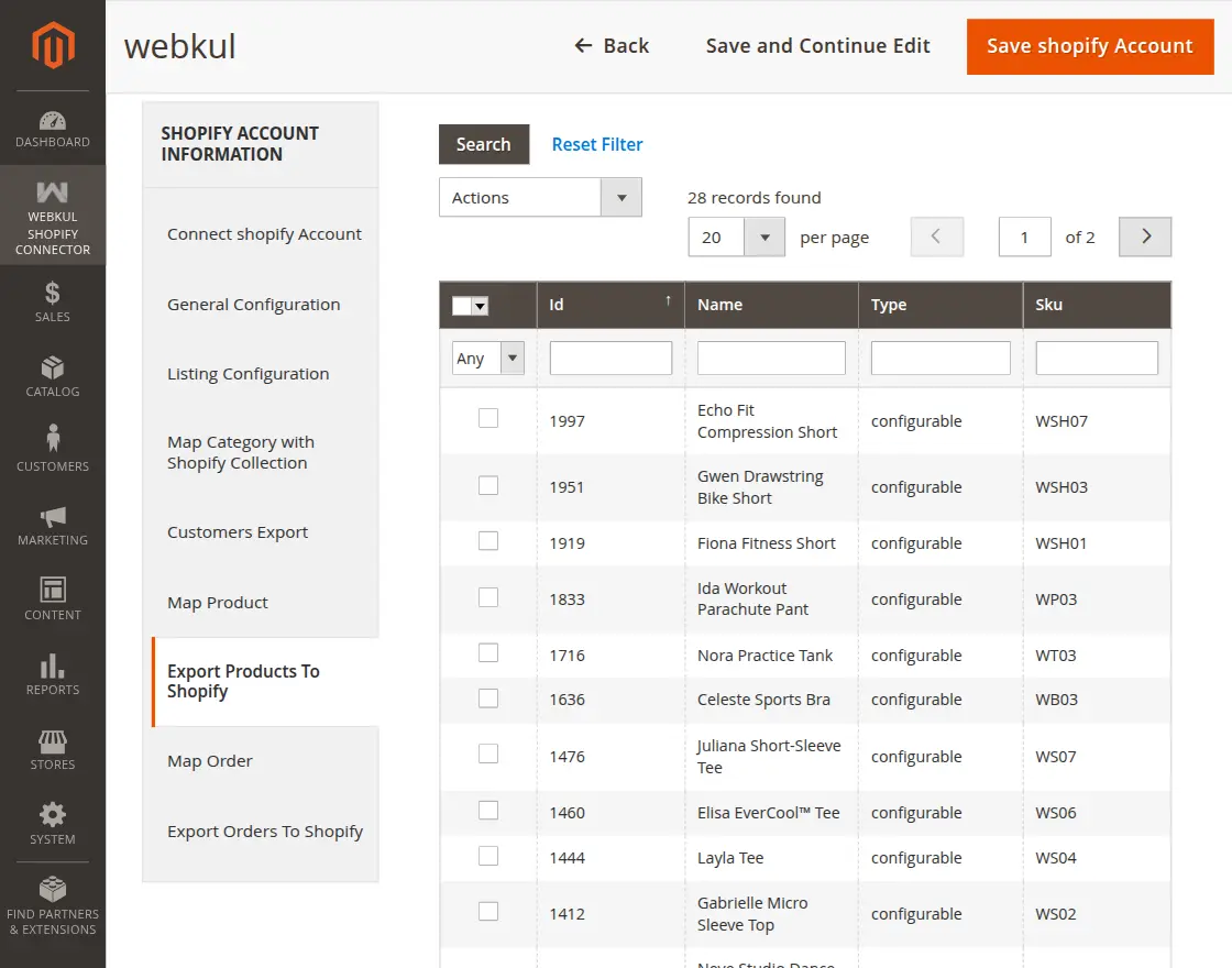 Export Products to Shopify