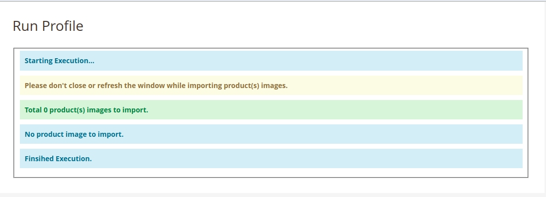 Run Image Import Profiler