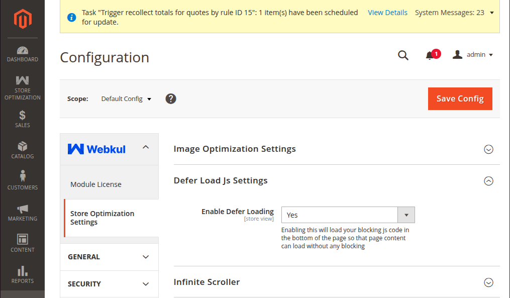 Defer Load JS Settings